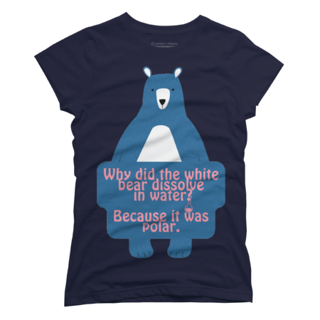 Blue Polar Bear Funny Chemistry Joke by prsfashion