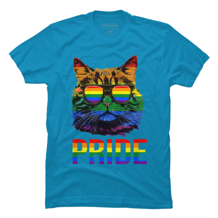 Lgbt Cat Gay Pride Lgbtq Rainbow Flag Cool Sunglasses by karozaki