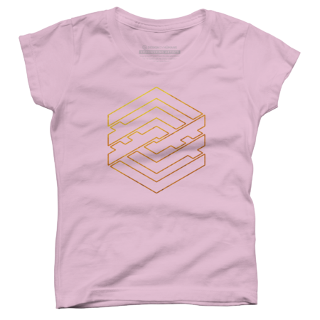 geometric gold shape by monkeyonthechair