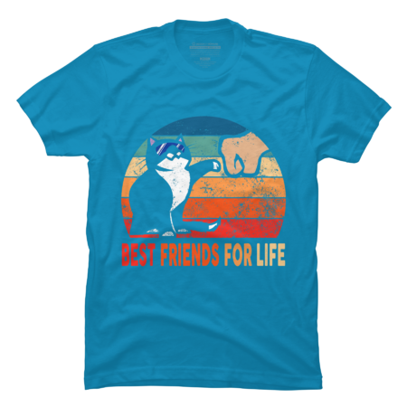 Best Friends for Life Fist Bump Cat Owner Retro by Afrolatinart