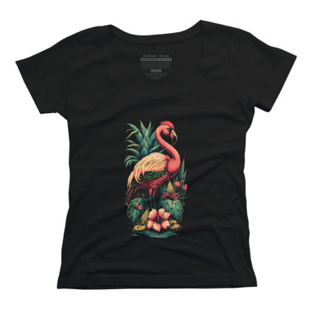 American Pink Flamingo Summer Vibes by Illustronii