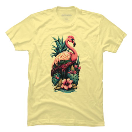American Pink Flamingo Summer Vibes by Illustronii