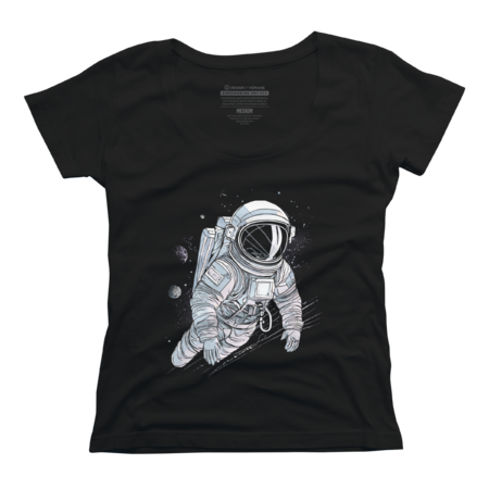 Astronaut Adrift - Black &amp; White by RCMCreations