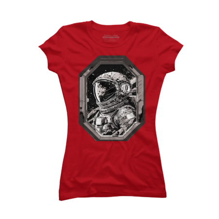 Cosmonaut - Space Portrait Black &amp; White by RCMCreations