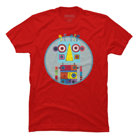 Retro Robot T-shirt, Robot KR-1 Illustration Top, Fit Unisex Tee by kusiydesigns