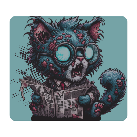Zombie Cat's Morning Read by Gheofast