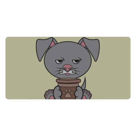 Ew Monday, Funny dog drinking coffee by DIVERGENTMIND