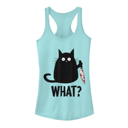What Funny Black Cat With Knife Shirt Cat Gifts by gloobella