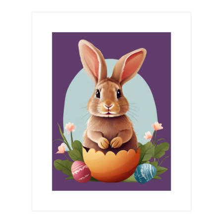 Easter bunny with eggs by sujeewa