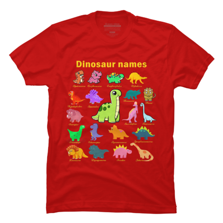 Dinosaurs Names T-Shirt by Cindyaqui