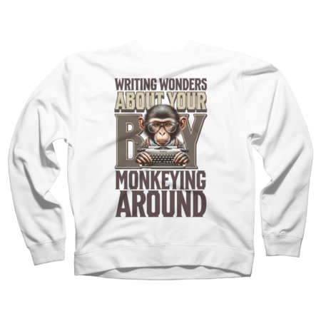 Writing Lover, Monkey Writer Stories, Awesome Monkey, Loving Mon by DamotaMagazine