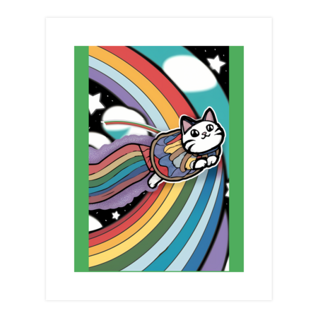 Nyan Cat Scarf | Rainbow Meme Cross-Stitch Art by SpeakingPrint