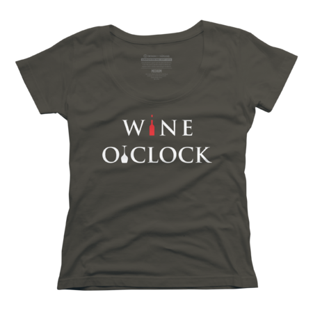 Wine O'clock bottle and glass by aceofspace1