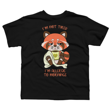 I am allergic to mornings, cute red panda. by DIVERGENTMIND