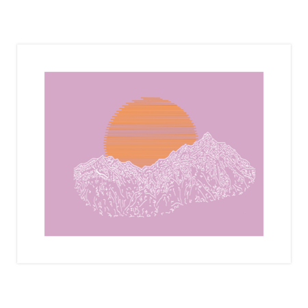 Mountain rising sun(white variant) by gegogneto