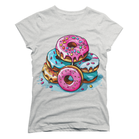 Cartoon Donut Colourful Doughnut by Strata