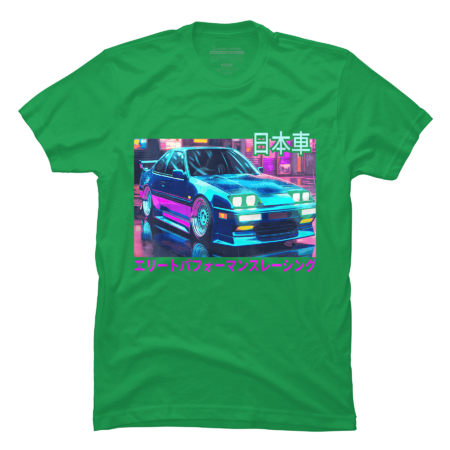 JDM Synthwave Vaporwave Japanese Car 90s Retro T-Shirt by ImranssFashion