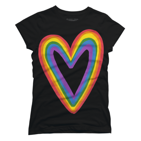 Heart Rainbow with Beautiful Colourful Retro Vintage by ninetieskids