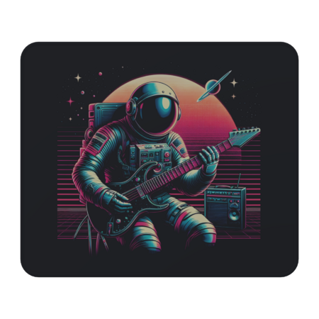 Space Astronaut Playing Guitar by Ashkramer
