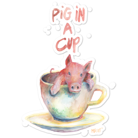 Pig in a Cup by Michelle Scott