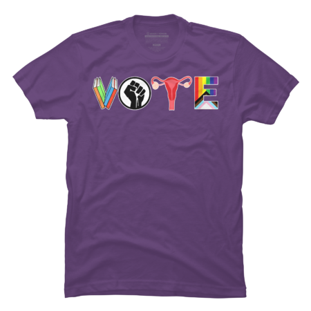 Vote Books Fist Ovaries LGBTQ by FunnyDesign