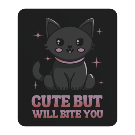 Cute But Will Bite You - Black Cat by Brunopires