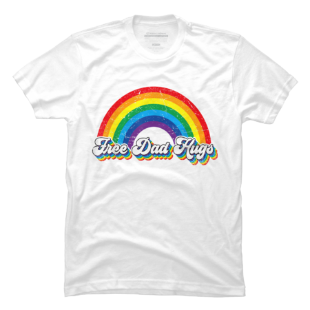 Rainbow Flag Gay LGBT Pride Month Daddy T-Shirt by PaulMorris