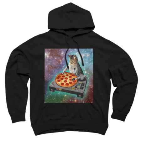 Cat Pizza DJ Funny T-Shirt by PaulMorris