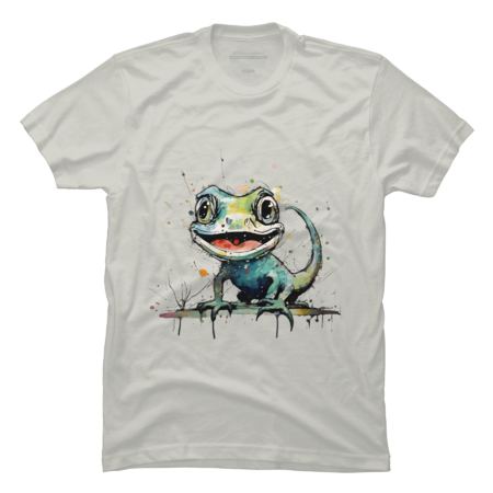 Green Lizard with Big Grin by Illustrations