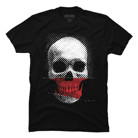 Infrared Skull: Dotted Design in Shades of Red by RamyHefny