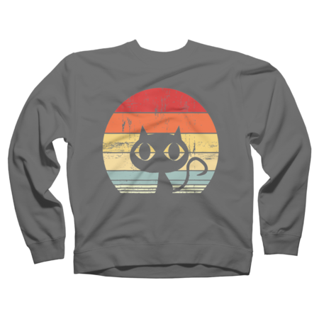 Cute Cat Retro Vintage Sunset T-Shirt by RattSi