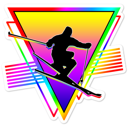 Retro Neon Skiing by designbyrose