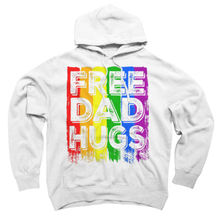 LGBT Flag Free Dad Hugs Gay Pride Rainbow by Nihiruart