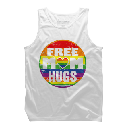 Free Mom Hugs LGBT Pride Awareness Rainbow Flag by MountainHiking