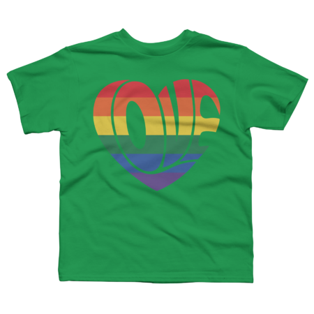Love Heart Retro LGBT Rainbow Pride T-Shirt by Yostingth