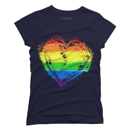 Love heart rainbow color LGBTQ Pride month by Tallullahprints