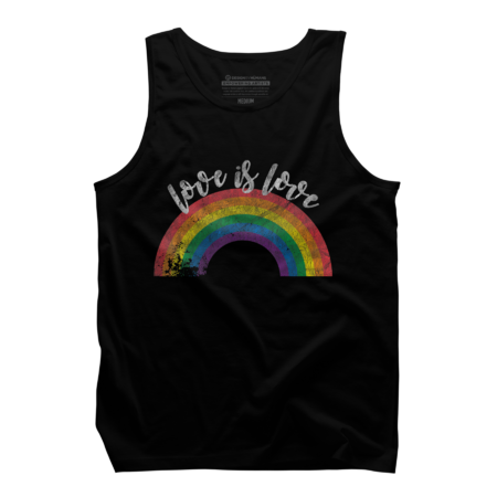 Love Is Love Rainbow LGBT Pride T-Shirt by RivehArt