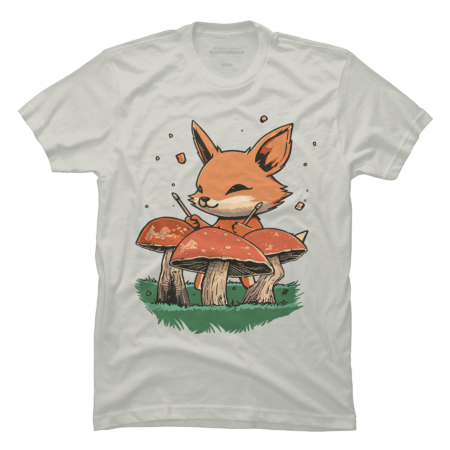 Cute Fox Drummer Mushroom by CoCoGoGo
