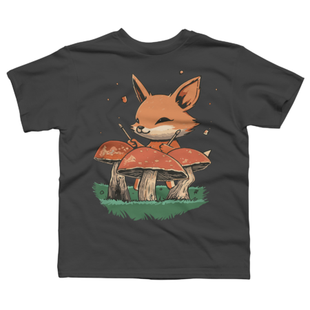 Cute Fox Drummer Mushroom by CoCoGoGo
