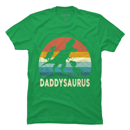 Daddy Dinosaur 2 Kids Father's day Gift T-Shirt by Heyouwitheface