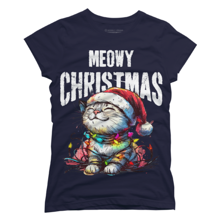 Meowy Christmas  T-Shirt by SullySketches