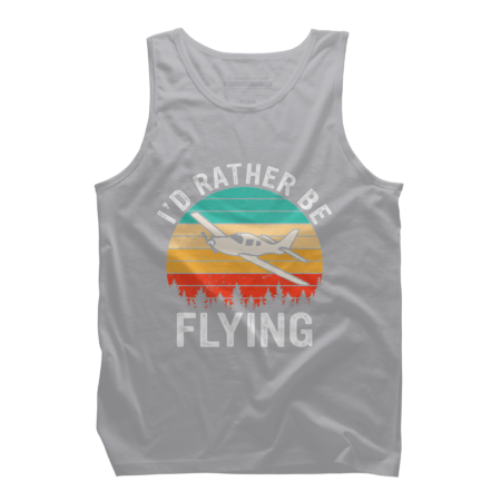 Retro I'd Rather Be Flying  T-Shirt by SullySketches