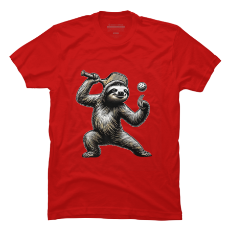 Funny Sloth Playing Pickleball Wildlife Animal Lover by Anabrik