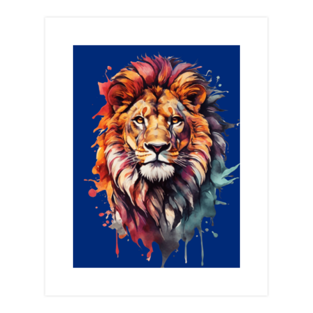 Watercolor Lion by artwacky