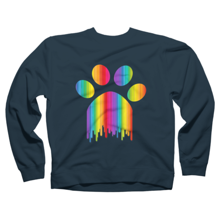 Rainbow Paw LGBTQ Pride Month T-Shirt by Martymcflay