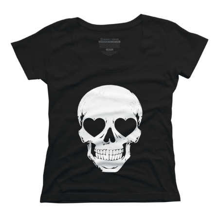 Skull heart eyes Halloween costume T-shirt by Suissino