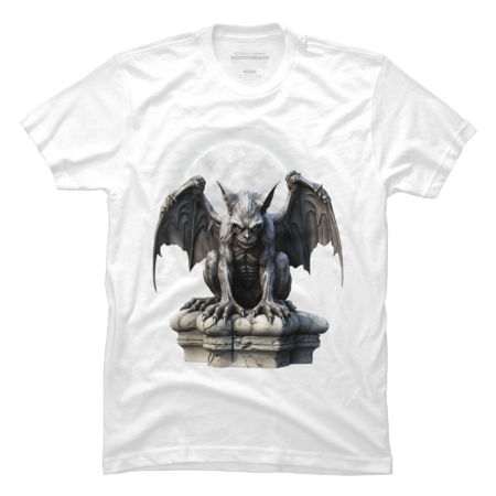 Halloween Gothic Winged Gargoyle T-Shirt by symbolsatire