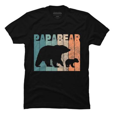 Papabear Father's Day Best Dad Papa Bear T-Shirt by NatashaRose