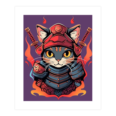samurai ronin cat by prokolo