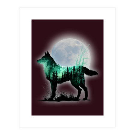 Wolf under the moonlight by artwacky